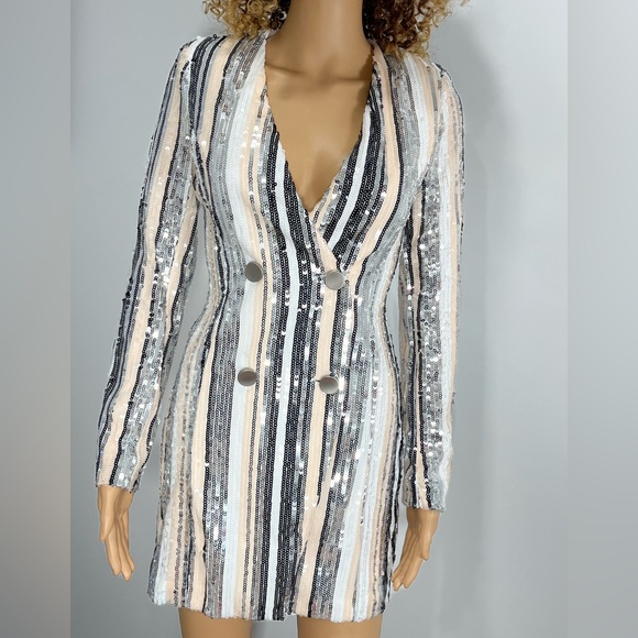 Sequined Blazer Dress - Picture 1 of 3